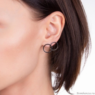 Серьги Moon Paris, Ikita, 4шт., в форме кольца, MIK-22.03-024 серебристый Серьги Moon Paris, Ikita, 4шт., в форме кольца, MIK-22.03-024 серебристый