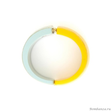 Браслет Nature Bijoux, Rainbow ficus, кафф, с акрилом и смолой, NB25.1-13-44160 желтый