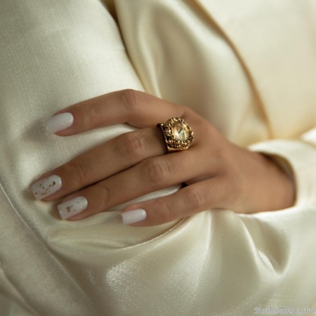 Кольцо Celeste G, разъемное, с кристаллом Swarovski, CS25.1-2083 янтарный