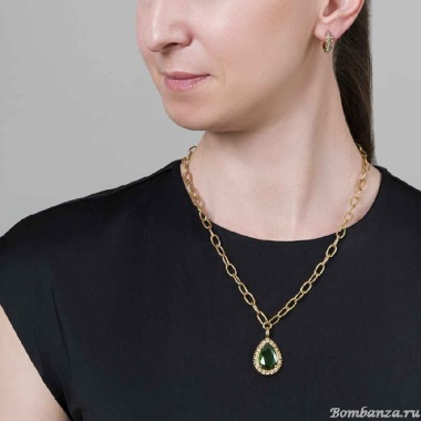 Колье Dyrberg Kern, METTA SG EMERALD GREEN /GOLDEN, 450080 Колье Dyrberg Kern, METTA SG EMERALD GREEN /GOLDEN, 450080
