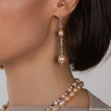 Серьги Lanzerotti, Alba, с жемчугом, LZ-24.02-050 серебристый