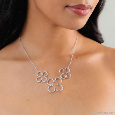 Колье Ori Tao, Clover, "символ удачи", OT24.2-15-31751 серебристый