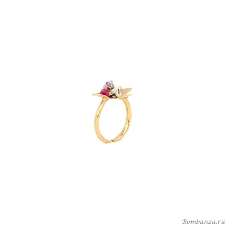 Кольцо Franck Herval, Estelle, разъемное, с цветным бисером, FH24.2-19-63480 золотистый