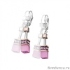 Серьги Coeur de Lion GeoCUBE®, Light Rose, 4016/20-1920. Германия