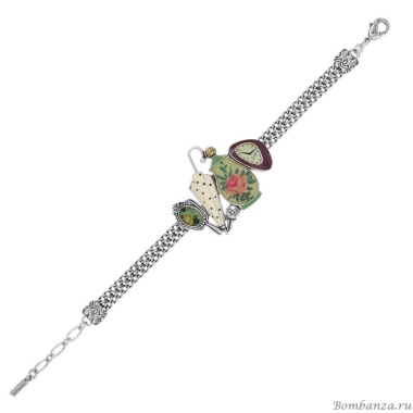 Браслет TARATATA, Living room, со смолой, бусинами и блестками, TT-H24-05319-10M серебристый Браслет TARATATA, Living room, со смолой, бусинами и блестками, TT-H24-05319-10M серебристый