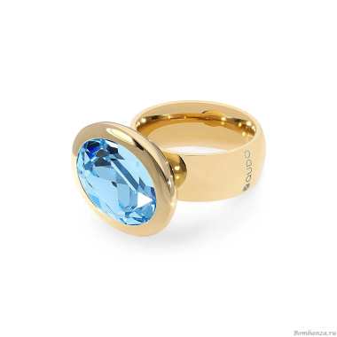 Кольцо Qudo, TIVOLA big G aquamarine  17.8 мм, 632009/17.8 BL/G