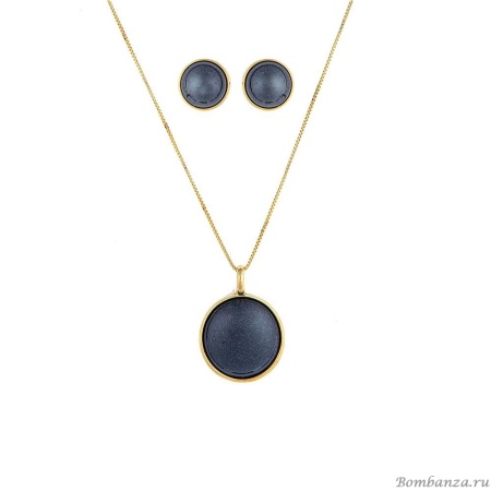 Комплект Possebon колье и серьги, Pearl Blue Aventurine
