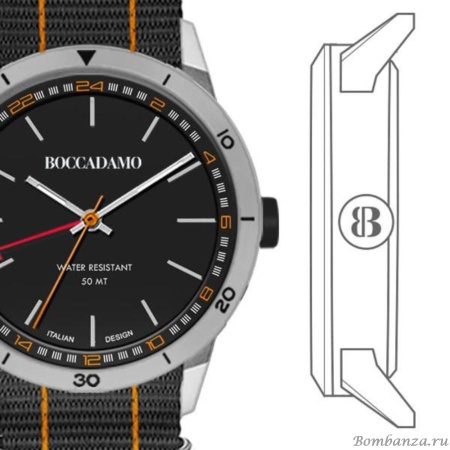 Часы Boccadamo, NAVY NV025 BW/BR/RG