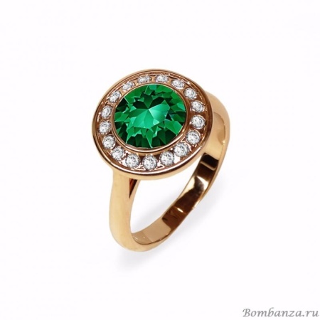 Кольцо Isabelle gold Emerald, MJ Paris, Swarovski ®