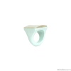 Кольцо Nature Bijoux, Rainbow ficus, акриловое, со смолой, NB25.1-19-25767 мятный, 17,5