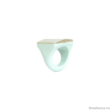 Кольцо Nature Bijoux, Rainbow ficus, акриловое, со смолой, NB25.1-19-25767 мятный, 17,5