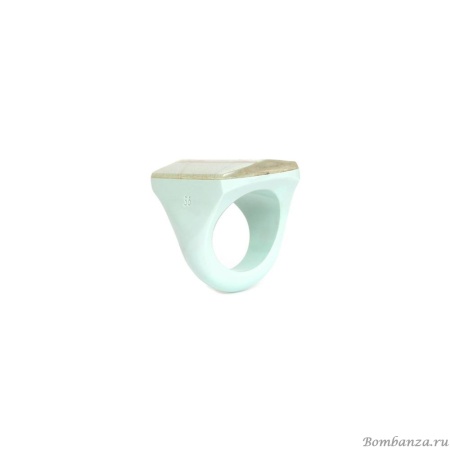 Кольцо Nature Bijoux, Rainbow ficus, акриловое, со смолой, NB25.1-19-25767 мятный, 17,5