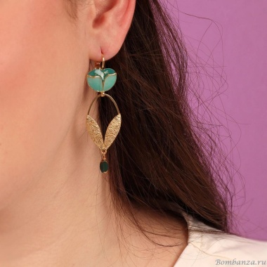 Серьги TARATATA, Crocus, асимметричные,смола,микрошарики,бусины, TT-H24-02755-20M золотистый Серьги TARATATA, Crocus, асимметричные,смола,микрошарики,бусины, TT-H24-02755-20M золотистый