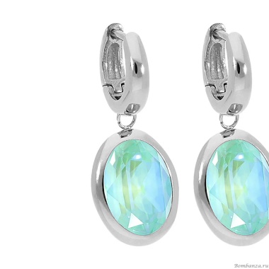 Серьги Qudo, Creole TIVOLA small (S/P) Silky sage delite, 310692 BL/S Серьги Qudo, Creole TIVOLA small (S/P) Silky sage delite, 310692 BL/S