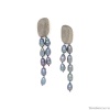 Серьги Nature Bijoux, Pebble Beach, из эбенового дерева, с жемчугом, NB25.2-12-90371 серый