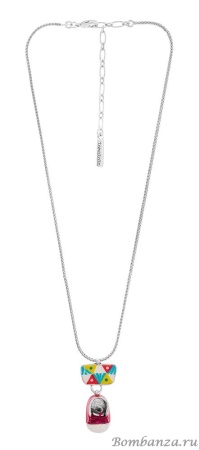 Колье Taratata, Cannibalos, серебристое, с красной эмалью, TT-T20-50106-103 Колье Taratata, Cannibalos, серебристое, с красной эмалью, TT-T20-50106-103