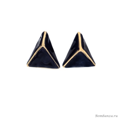 Серьги Francesca Bianchi, с эмалью, FB25.2-82S черный