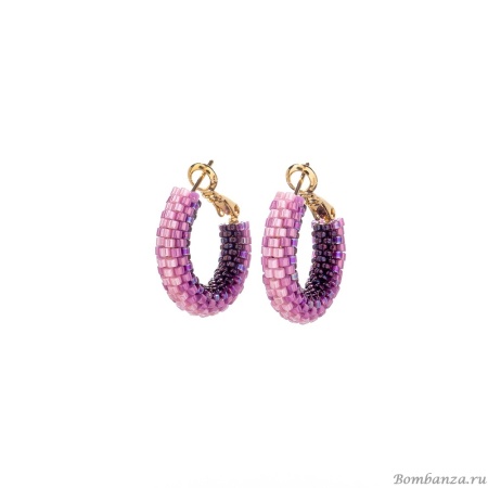 Серьги Lanzerotti, Alhambra, с японским бисером, LZ-25.04-118 розовый