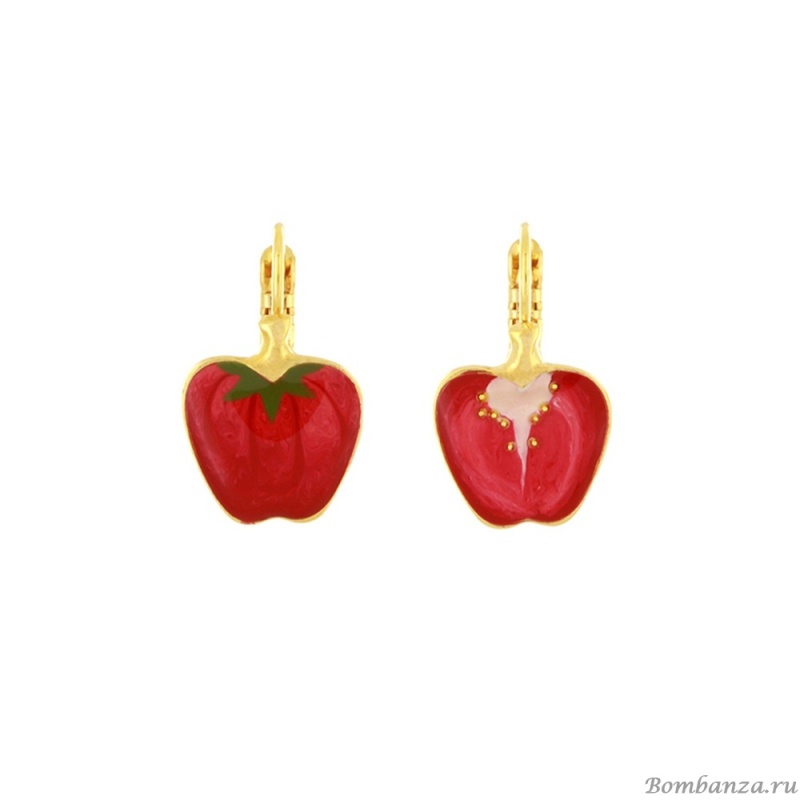 Серьги TARATATA, Paprika, асимметричные, смола, микрошарики, TT-H25-12796-203 красный