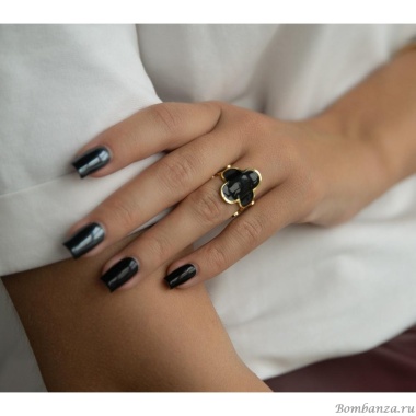 Кольцо Francesca Bianchi, разъемное, с эмалью, FB25.2-53E черный