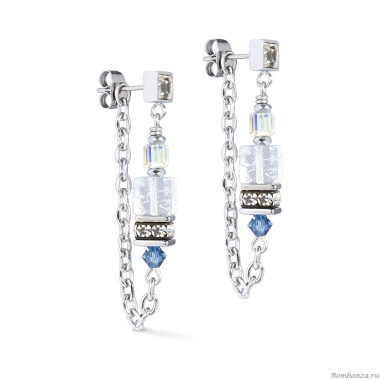 Серьги Coeur de Lion, Crystal-Silver, 3020/21-1817 Серьги Coeur de Lion, Crystal-Silver, 3020/21-1817
