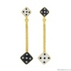 Серьги TARATATA, Jeu De L`oie, асимметричные, с цветной смолой, TT-H24-01906-202 черный Серьги TARATATA, Jeu De L`oie, асимметричные, с цветной смолой, TT-H24-01906-202 черный
