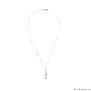 Колье Lanzerotti, Gelido, с жемчугом, цирконием и кристаллом, LZ-25.02-004 серый