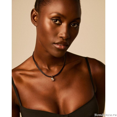 Колье VIDDA, Hera, кожаное, с халцедоном, VD25.1-02198202 голубой