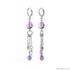 Серьги Lanzerotti, Iris, с аметистом и кошачьим глазом, LZ-26.03-070 фиолетовый