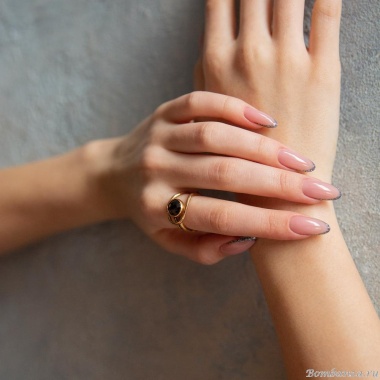 Кольцо Alcozer&J, с раухтопазом, AL2502-A38ES24 золотистый