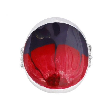 Кольцо Taratata, Gombos, разъемное, с красной смолой