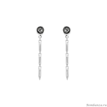 Серьги VIDDA, Fire, с кристаллом Swarovski, VD25.2-02325 серый