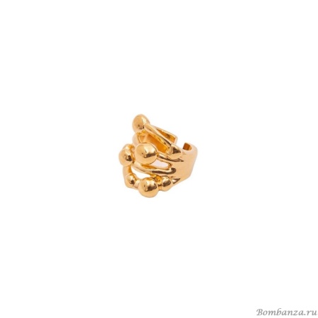 Кольцо Tucco, Simplicity, разъемное, с металлическими бусинами, TC-TMA41 золотистый