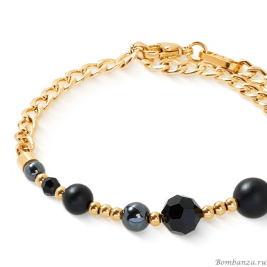 Браслет Coeur de Lion, Black-Gold, 4089/30-1316. Германия