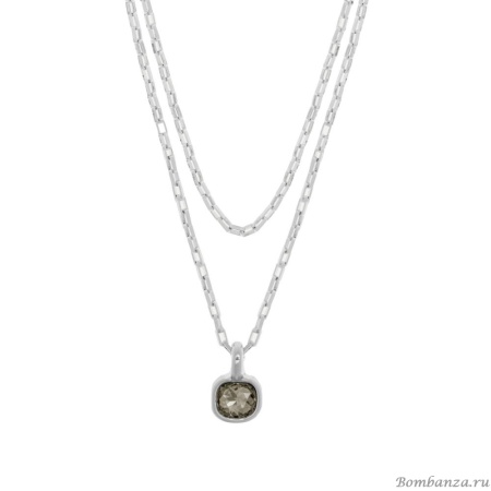 Колье VIDDA, Magna, двойное, с кристаллом Swarovski, VD25.2-02282 оливковый