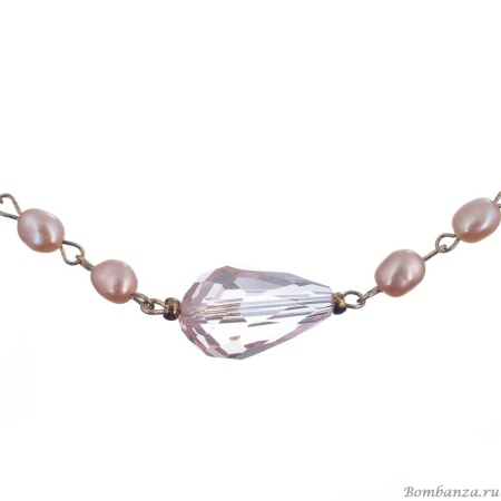 Колье Lanzerotti, Pesca, с жемчугом и кристаллом, LZ-24.05-253 розовый