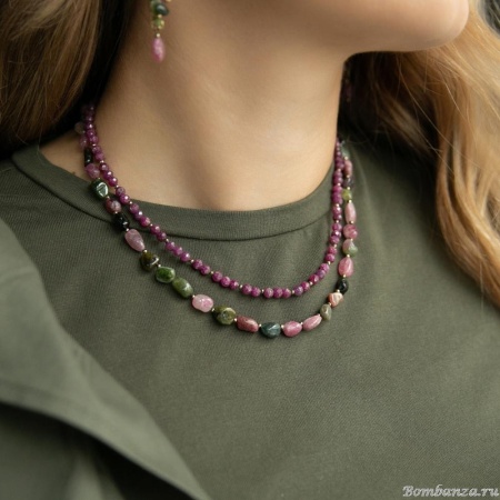 Колье Lanzerotti, Elisir, с турмалином, рубином и гематитом, LZ-25.10-317 розовый