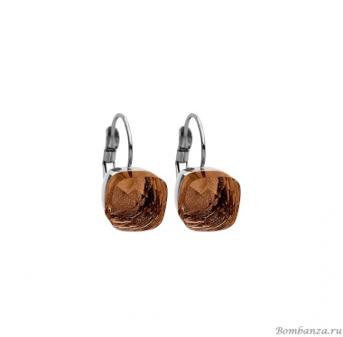 Серьги Qudo, Firenze smoked topaz 304138 BR/S Серьги Qudo, Firenze smoked topaz 304138 BR/S