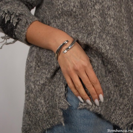 Браслет Tra-la-ra, Aire, кафф, металл, TLR24-238P010 серебристый