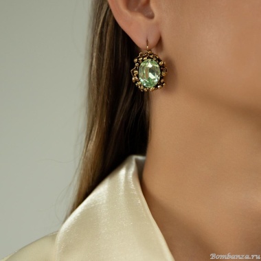 Серьги Celeste G, с кристаллом Swarovski, CS25.1-2078 мятный