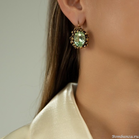 Серьги Celeste G, с кристаллом Swarovski, CS25.1-2078 мятный