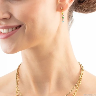 Серьги Coeur de Lion, Multicolour Gold, 4359/21-1516 Серьги Coeur de Lion, Multicolour Gold, 4359/21-1516