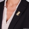 Брошь Moon Paris, Nord, филин, с кристаллами, MoS-22.03-006 золотистый Брошь Moon Paris, Nord, филин, с кристаллами, MoS-22.03-006 золотистый