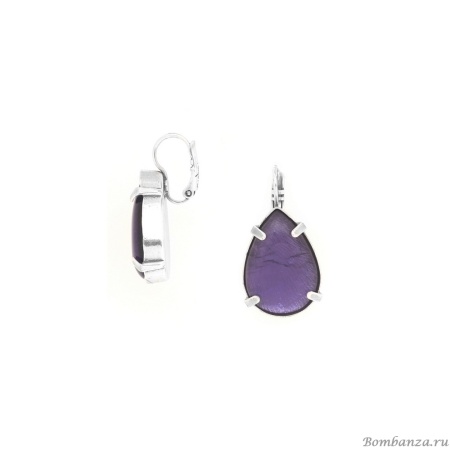 Серьги Nature Bijoux, Gotborg, с ракушкой Capiz в смоле, NB25.2-12-90451 фиолетовый