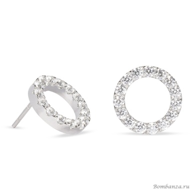 Серьги Coeur de Lion, Crystal-Silver, 2057/21-1817 Серьги Coeur de Lion, Crystal-Silver, 2057/21-1817