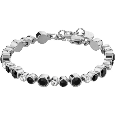 Браслет Dyrberg Kern, TERESIA SS BLACK / CRYSTAL, 430144