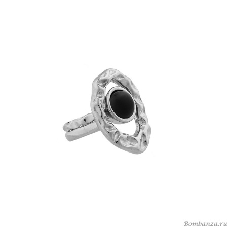 Кольцо Possebon, двойное Black Agate 16.5 мм K7158.4/16.5 BW/S