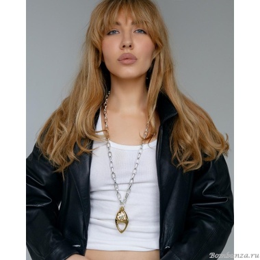 Колье Ciclon, Destiny oro, с кристаллом, CN-250804 янтарный