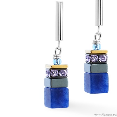 Серьги Coeur de Lion, Blue-Purple, 3017/21-0708 Серьги Coeur de Lion, Blue-Purple, 3017/21-0708