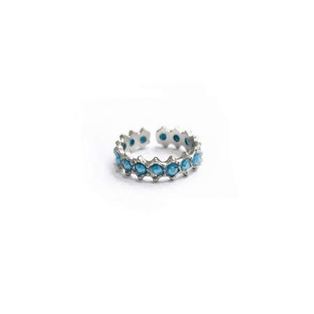 Кольцо Catherine Bijoux, Crystal's dance, разъемное, с кристаллами, CB25.1-5265DS голубой